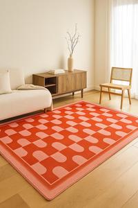 High Density Geometric Area Rug - Soft Touch Modern Living Room Carpet, <b>Large</b> Anti-Slip Floor <b>Mat</b> for Bedroom & Guest Room - Product Image 4