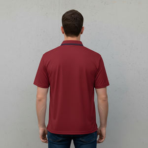 Polos de punto 100% algodón para hombre OEM/ODM, polos personalizados con logo impreso en DTF, de secado rápido, manga corta, para verano. - Product Image 2