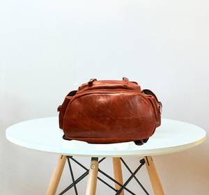 กระเป๋าเป้สะพายหลังหนังแท้กันน้ำ ป้องกันการโจรกรรม สไตล์วินเทจ สำหรับเดินทาง รุ่น LBP-0324 - Product Image 6