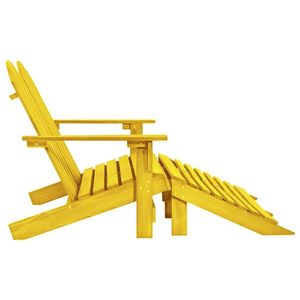 Sedia Adirondack a 2 posti e ottomana in legno di abete giallo mobili da giardino - Product Image 3