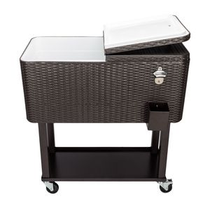 Carrello Frigo Portatile da Esterno 80QT con Ripiano per Patio o Picnic - Product Image 3