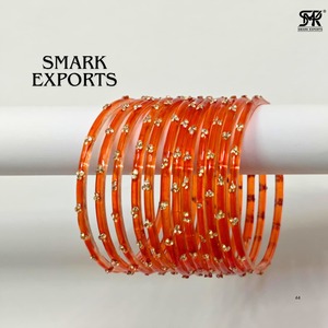 Premium Kashmiri Noor Glass <b>Bangles</b> Set 12-Piece Gold Plated Indian Traditional Bridal Wedding Ethnic Women's <b>Bracelet</b> - Product Image 1