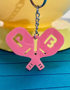 Llavero de Pickleball de Goma Duradero de Alta Calidad con Logotipo Personalizado, Diferentes Colores, OEM, Regalo Perfecto - Product Image 1