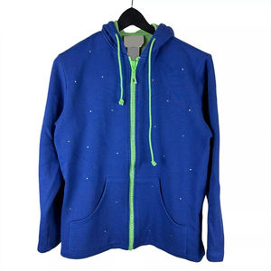 Sweat à capuche d'hiver personnalisé avec broderie, patchs, impression sérigraphique, logo, mélange de strass, entièrement orné de strass, 100% coton, sur mesure - Product Image 1