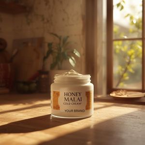 Crème hydratante au miel Malai en marque privée pour peaux sèches |   Fabricant de crème nourrissante pour le visage en hiver - Product Image 5