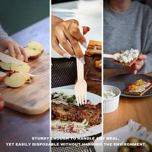 Cucharas Ecológicas de Madera de Abedul de 155 mm, Biodegradables y Desechables para Tiendas de Comida Zero-Waste y Cafeterías, la Alternativa Definitiva al Plástico - Product Image 2