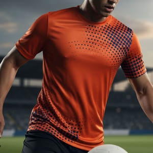 Bulk Custom Sports T Shirt Gym Running Training Tee Breathable Quick Dry Soccer Jersey Style Direct from Manufacturer - Product Image 6