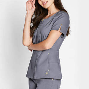 Uniformes d'infirmières sur mesure OEM pour femmes, ensembles de blouses de haute qualité avec poches, uniformes d'hôpital professionnels du meilleur fabricant - Product Image 5