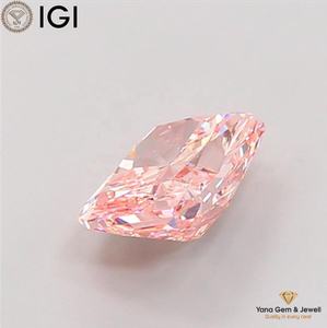 Forme RADIANT avec certificat IGI pour bague exclusive fantaisie 3,00 CARAT Diamant de laboratoire CVD de couleur rose vif fantaisie Clarté VS1 - Product Image 6