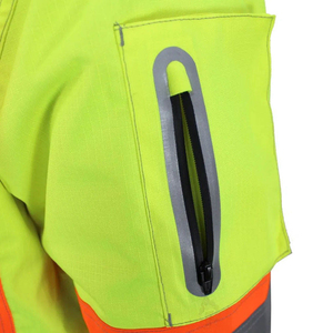 Wholesale High Quality <b>Canvas</b> Waterproof Breathable Safety Reflective Safety <b>Jacket</b> Custom Men Work Letter Pattern - Product Image 6