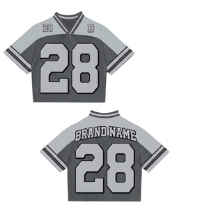 Best Seller Custom Football Jersey Football Uniform Crop Jersey Top Custom Cropped Tee Shirt - Product Image 2
