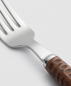 Ensemble de couverts jetables en acier inoxydable marron avec têtes en métal argenté pour la maison, les restaurants, les cafés et l'usage quotidien - Product Image 3