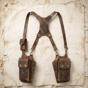 VIBE SEWN Soft Full Grain Leather Shoulder Holster Bag 25L Waterproof Camouflage Pattern Durable Craftsmanship Customized Colors - Product Image 5