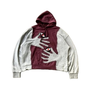 Vente en gros de sweat-shirt personnalisé en molleton 100% coton pour hommes pull à capuche à épaules tombantes brodé imprimé bouffant vêtements décontractés d'hiver solides - Product Image 2