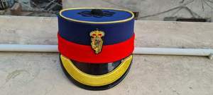 Formal <b>Hat</b> <b>Navy</b> Blue Red Gold Embroidered Crest Adult Size Party Cap - Product Image 4