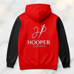 Sudaderas de Moda Sostenible, Tejido Sólido Negro-Rojo, Diseño Personalizado, Tejido Transpirable de Secado Rápido, Oferta de Invierno - Product Image 6