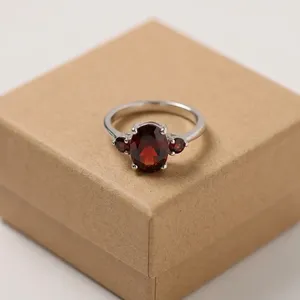 Anillo de Compromiso y Boda Vintage Hecho a Mano en Plata de Ley 925 con Circonita, Engaste de Garras, Piedra Natural Certificada por Terceros - Product Image 2