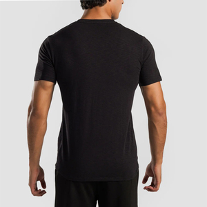 T-shirts pour hommes à manches courtes, coupe ajustée, de qualité supérieure, respirants, écologiques, confortables et légers, avec logo personnalisé en gros - Product Image 4