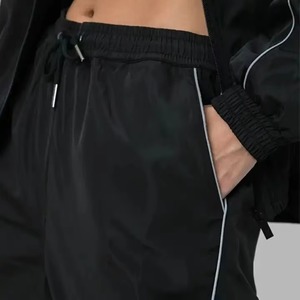 Custom <b>Reflective</b> Windbreaker Tracksuit Set Women's Black Sportswear Lightweight <b>Running</b> Fitness Activewear OEM Wholesale - Product Image 6