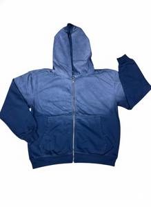 Scratch Bright <b>Red</b> Zip Up Boxy Fit <b>Hoodie</b> Oem Design Blank Plain Stone Sun Faded French Terry Acid Wash Zip up Hoodies - Product Image 2