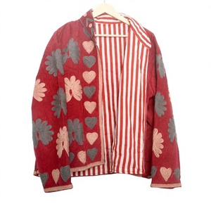 Chaqueta Cotrise A2ZCraftBazar, Bordado Vintage, Cuello Mao, Corte Regular, Transpirable, Ecológica, Forro de Algodón para Todas las Temporadas - Product Image 1