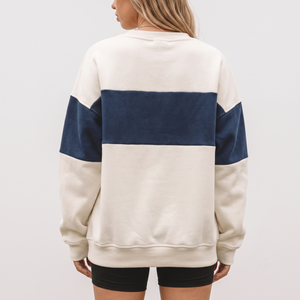 Sudadera casual con capucha para mujer, con lentejuelas, bloques de color, media cremallera, cuello redondo, manga larga y puños acanalados, para otoño e invierno - Product Image 2