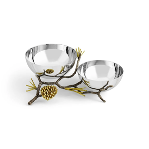 Corbeille à fruits moderne en métal martelé, écologique, compatible lave-vaisselle, support en forme de branche, fait main, plat de service décoratif pour table de cuisine - Product Image 4