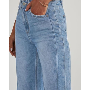 Nouveaux pantalons pour femmes en gros – Meilleurs jeans en denim pour femmes, style skinny, bleu délavé, coupe ample pleine longueur - Product Image 4