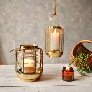 Lámparas de Boda Doradas de Primera Calidad con Elegantes Portavelas de Cristal, Ideales para Fiestas - Product Image 3