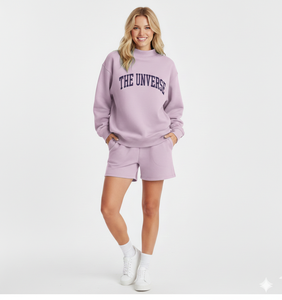 Sweat-shirt décontracté en molleton tricoté à manches longues pour femme, style confortable, col montant brodé, coupe oversize, idéal pour l'hiver - Product Image 6