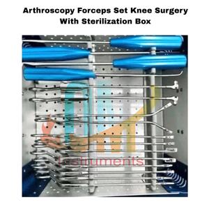 Juego de 16 Instrumentos Manuales para Artroscopia de Rodilla, Kit de Punzones de Alta Calidad, Acero Inoxidable de Grado Médico, Estándar Alemán, Caja con Certificación ISO/CE - Product Image 4