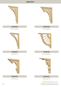 Factory Custom Wooden Corbels Solid Wood Decorative Cabinet Brackets for Shelf Countertop OEM Export Supplier Wood Corbels - Product Image 2