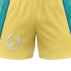 Ensemble short et maillot de netball sublimé jaune turquoise pour homme, respirant, séchage rapide, en polyester, tenue de sport athlétique pour match et entraînement - Product Image 6