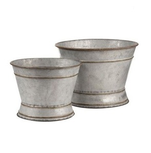 Maceta Ovalada de Metal Galvanizado con Asa, Hecha a Mano, Ecológica, Personalizada, Decoración de Jardín Interior y Exterior, Macetas para Flores - Product Image 6