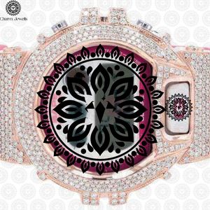Reloj de Lujo para Hombre Charm Jewells, Bisel con Diamantes Dorados, Movimiento Mecánico Analógico, Fecha Automática, Caja de Acero Inoxidable de 40 mm, 10 Bar - Product Image 3