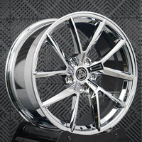 Jantes forgées sur mesure XINLAI Monobloc 5x112 5x114.3 5x120 19 20 21 pouces entièrement chromées à 5 branches en alliage pour Ford Mustang