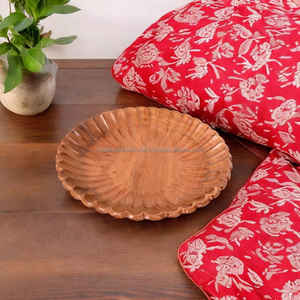 Assiette ronde en bois au design magnifique, bois poli de haute qualité pour la maison, le restaurant, l'hôtel, les mariages, les fêtes, avec taille personnalisée - Product Image 5