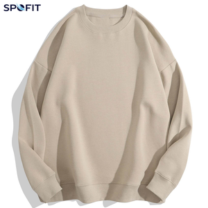 Sweat-shirt à capuche oversize en coton bouclé de qualité supérieure, respirant, décontracté, pour l'automne, avec logo personnalisé sur le devant - Product Image 4