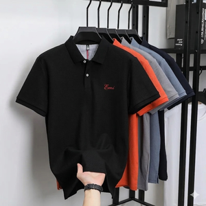Camiseta de Hombre 100% Algodón Jersey, Transpirable, Manga Corta, con Estampado Animal Bordado, Estilo Casual de Lujo para Negocios, Holgada, de Verano - Product Image 1