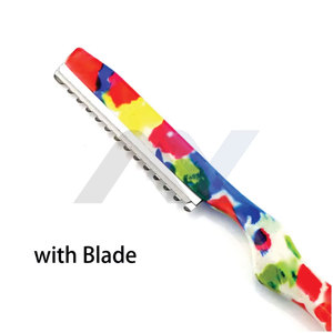 มีดโกนตัดผมแบบใช้น้ำคุณภาพระดับมืออาชีพสำหรับร้านเสริมสวย พร้อมใบมีดคุณภาพสูง มีให้เลือก 5 สีสันสดใส - Product Image 6