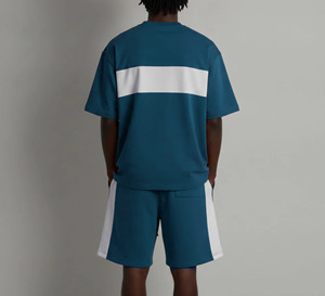 Conjuntos Deportivos de Verano Transpirables Personalizados ODM, Traje Deportivo 100% Algodón para Hombre, Pantalones Cortos y Camiseta con Estampado Puff - Product Image 2