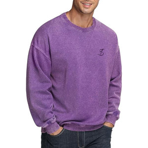Sweat-shirt pour homme à séchage rapide, design tendance, effet délavé, tissu confortable, haute qualité, sweat-shirt basique pour homme, effet délavé - Product Image 3
