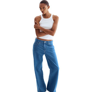 Tela Premium de Alta Calidad, Corte Urbano Holgado de Diseñador para un Estilo Moderno Diario con Logotipo Personalizado, Mezclilla para Mujer - Product Image 3