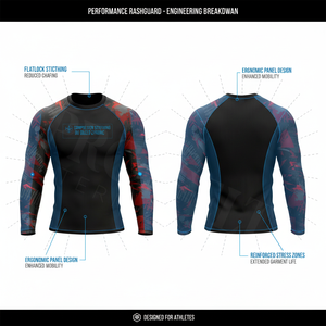 Camiseta de Compresión de Manga Larga con Cuello Redondo, Transpirable y de Secado Rápido para BJJ Jiu Jitsu No GI, Diseño Personalizado, Rash Guard - Product Image 2