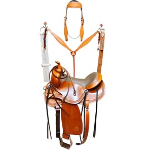 Silla de montar western de cuero premium para carreras de barriles, para adultos, disponible en todos los tamaños. - Product Image 1