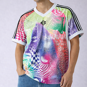 Maillot de football américain de sublimation haut de gamme pour hommes, personnalisé, col en V, manches courtes, respirant, t-shirt de sport, streetwear respirant - Product Image 1