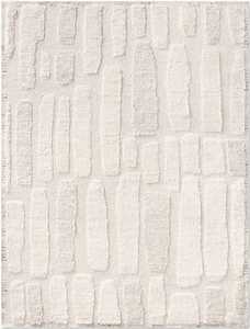 Contemporary Abstract Handmade Wool/Silk Area Rug Soft Neutral Loop Cut Pile Non-Slip <b>PET</b> Friendly Modern Living Room Bedroom - Product Image 3