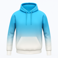 Sweat-shirt à capuche moderne en polyester/coton sublimé dégradé pour homme et femme, streetwear élégant