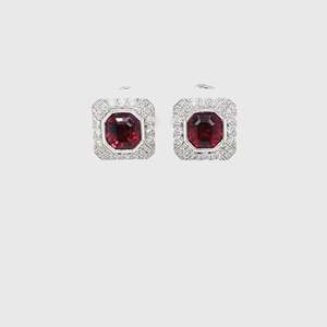 Pendientes Finos de Oro Sólido de 18k con Espinela Roja Birmana Natural de 4.39ct y Diamante Cultivado en Laboratorio de Corte Brillante Redondo de 0.95ct - Product Image 5