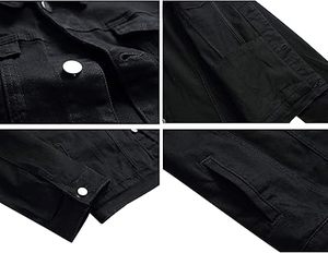 Veste en jean décontractée pour homme, 100 % coton, avec logo personnalisé sur le devant, respirante, écologique, séchage rapide, pour usage extérieur, 280g, vente en gros - Product Image 5
